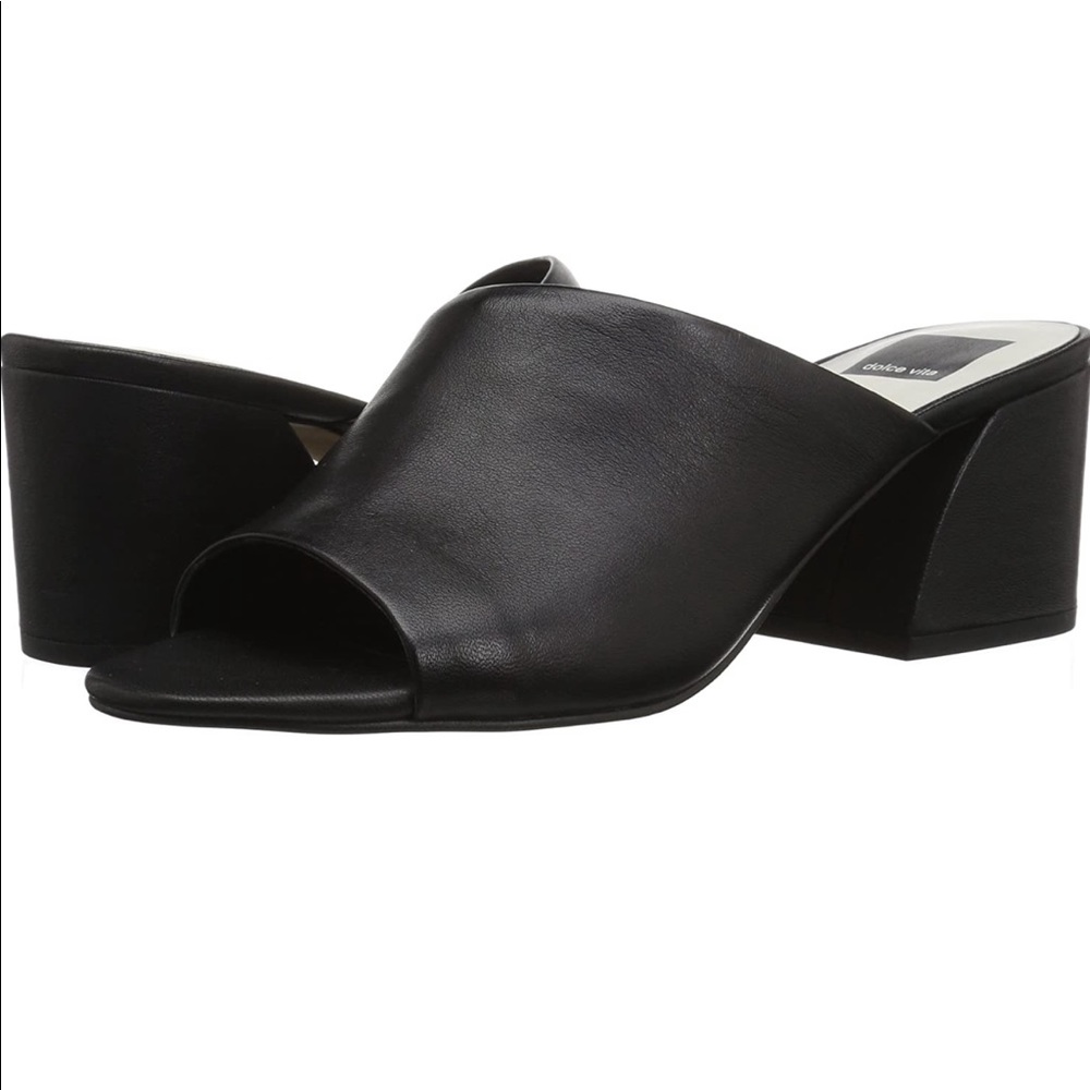 Dolce Vita Mule Assymetrical Sandals, Black, 6.5